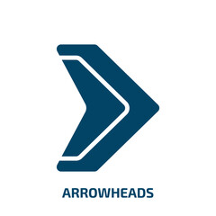 Poster - arrowheads icon from user interface collection. Filled arrowheads, arrow, round glyph icons isolated on white background. Black vector arrowheads sign, symbol for web design and mobile apps