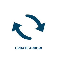 Poster - update arrow icon from user interface collection. Filled update arrow, update, refresh glyph icons isolated on white background. Black vector update arrow sign, symbol for web design and mobile apps