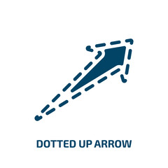Poster - dotted up arrow icon from user interface collection. Filled dotted up arrow, arrow, down glyph icons isolated on white background. Black vector dotted up arrow sign, symbol for web design and mobile