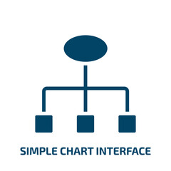 Poster - simple chart interface icon from user interface collection. Filled simple chart interface, interface, business glyph icons isolated on white background. Black vector simple chart interface sign,