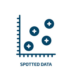 Poster - spotted data icon from user interface collection. Filled spotted data, data, antenna glyph icons isolated on white background. Black vector spotted data sign, symbol for web design and mobile apps