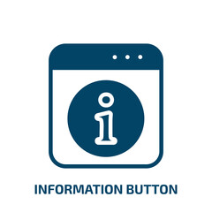 Poster - information button icon from user interface collection. Filled information button, button, information glyph icons isolated on white background. Black vector information button sign, symbol for web