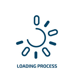 Poster - loading process icon from user interface collection. Filled loading process, loading, circle glyph icons isolated on white background. Black vector loading process sign, symbol for web design and