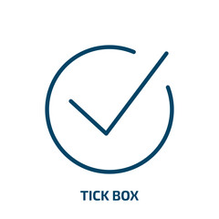 Poster - tick box icon from user interface collection. Filled tick box, check, tick glyph icons isolated on white background. Black vector tick box sign, symbol for web design and mobile apps