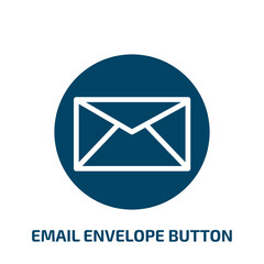 Poster - email envelope button icon from user interface collection. Filled email envelope button, mail, email glyph icons isolated on white background. Black vector email envelope button sign, symbol for web
