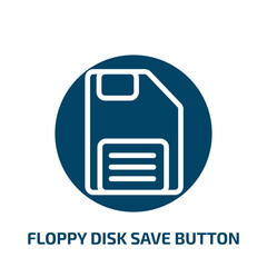 Poster - floppy disk save button icon from user interface collection. Filled floppy disk save button, record, disk glyph icons isolated on white background. Black vector floppy disk save button sign, symbol