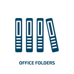 Poster - office folders icon from user interface collection. Filled office folders, office, folder glyph icons isolated on white background. Black vector office folders sign, symbol for web design and mobile