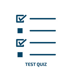 Poster - test quiz icon from user interface collection. Filled test quiz, quiz, test glyph icons isolated on white background. Black vector test quiz sign, symbol for web design and mobile apps