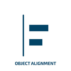 Poster - object alignment icon from user interface collection. Filled object alignment, tool, alignment glyph icons isolated on white background. Black vector object alignment sign, symbol for web design and