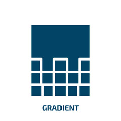 Poster - gradient icon from user interface collection. Filled gradient, template, interface glyph icons isolated on white background. Black vector gradient sign, symbol for web design and mobile apps