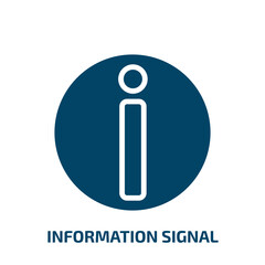 Poster - information signal icon from user interface collection. Filled information signal, signal, information glyph icons isolated on white background. Black vector information signal sign, symbol for web