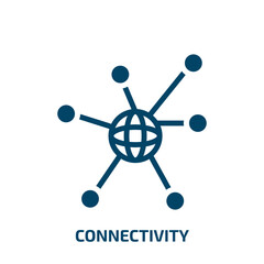 Poster - connectivity icon from user interface collection. Filled connectivity, connection, business glyph icons isolated on white background. Black vector connectivity sign, symbol for web design and mobile