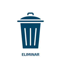Poster - eliminar icon from user interface collection. Filled eliminar, office, collection glyph icons isolated on white background. Black vector eliminar sign, symbol for web design and mobile apps