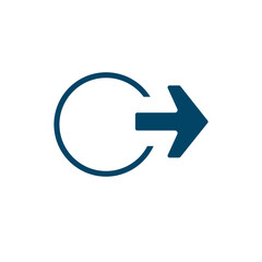 Poster - logout icon from user interface collection. Filled logout, button, interface glyph icons isolated on white background. Black vector logout sign, symbol for web design and mobile apps