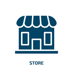 Poster - store icon from user interface collection. Filled store, business, shop glyph icons isolated on white background. Black vector store sign, symbol for web design and mobile apps