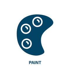 Poster - paint icon from user interface collection. filled paint, brush, equipment glyph icons isolated on wh
