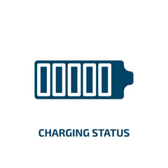 Poster - charging status icon from user interface collection. Filled charging status, empty, level glyph icons isolated on white background. Black vector charging status sign, symbol for web design and mobile