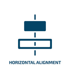 Poster - horizontal alignment icon from user interface collection. filled horizontal alignment, horizontal, t
