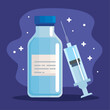 vaccine vial and injection