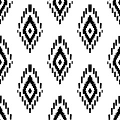 Wall Mural - black and white seamless pattern