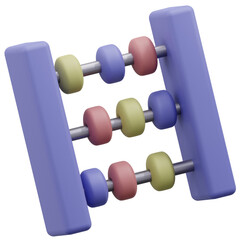 3d render abacus icon