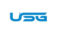 USG Monogram Linked Letters, Creative Typography Logo Icon