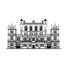 Wollaton Hall Building Illustration Design Vector
