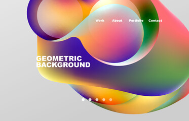 Abstract liquid background for your landing page design. Web page for website or mobile app wallpaper