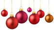 © Anterovium - Red Christmas decoration balls hanging isolated