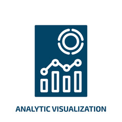 Poster - analytic visualization icon from business and analytics collection. Filled analytic visualization, analytics, data glyph icons isolated on white background. Black vector analytic visualization sign,