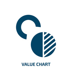 Poster - value chart icon from business and analytics collection. Filled value chart, value, graph glyph icons isolated on white background. Black vector value chart sign, symbol for web design and mobile apps