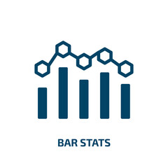 Poster - bar stats icon from business and analytics collection. Filled bar stats, stats, business glyph icons isolated on white background. Black vector bar stats sign, symbol for web design and mobile apps