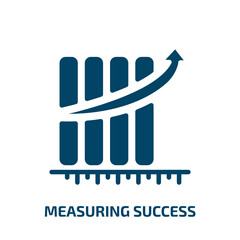 Poster - measuring success icon from business collection. Filled measuring success, business, success glyph icons isolated on white background. Black vector measuring success sign, symbol for web design and