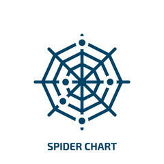 Poster - spider chart icon from business collection. filled spider chart, infographic, visualization glyph ic