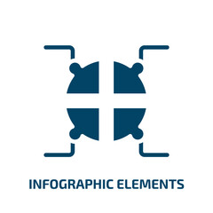 Poster - infographic elements icon from business collection. Filled infographic elements, business, data glyph icons isolated on white background. Black vector infographic elements sign, symbol for web design