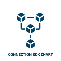 Poster - connection box chart icon from business collection. filled connection box chart, business, chart gly
