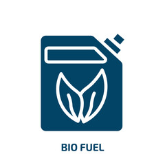 Poster - bio fuel icon from ecology collection. Filled bio fuel, fuel, bio glyph icons isolated on white background. Black vector bio fuel sign, symbol for web design and mobile apps