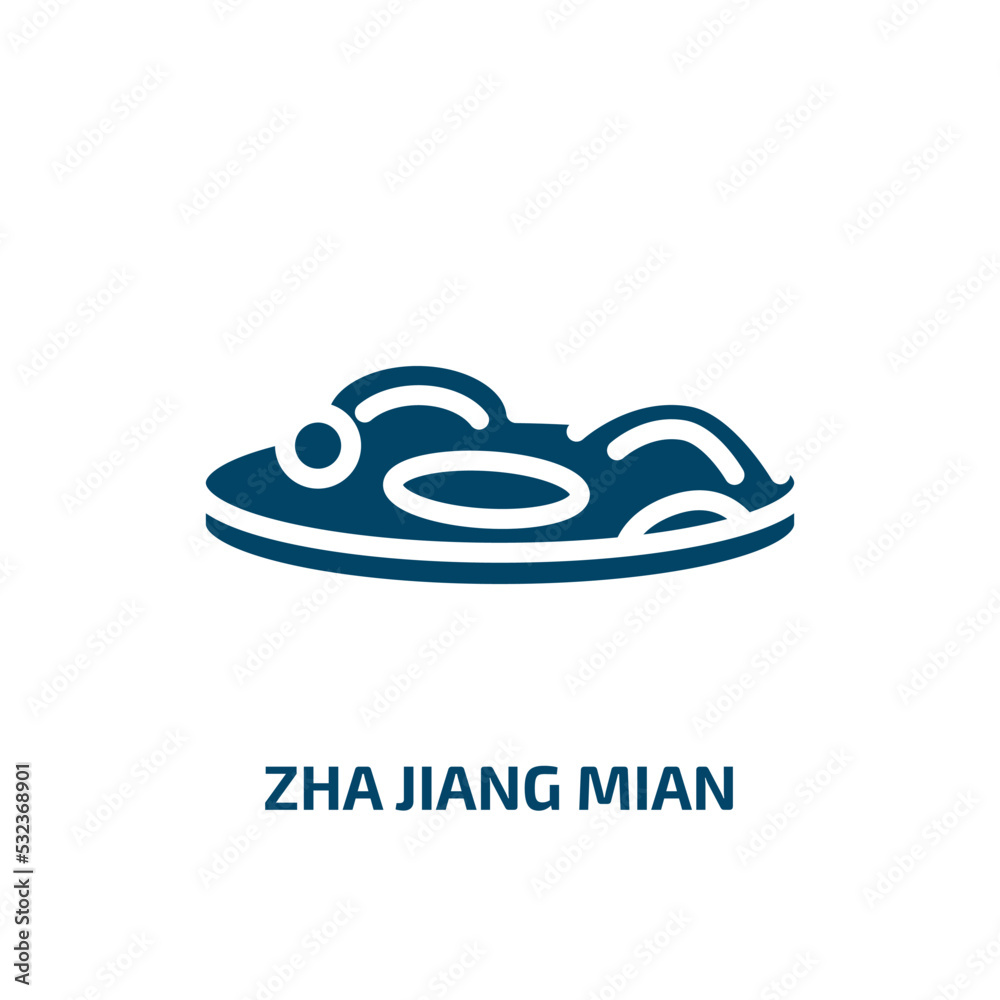 zha jiang mian icon from food collection. Filled zha jiang mian, food ...