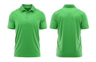 Wall Mural - Polo shirt, Short Sleeve, 2 Button, Pique fabric. Texture ( 3d rendered ) Green