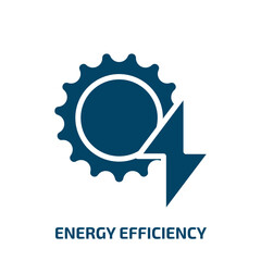 Poster - energy efficiency icon from general collection. Filled energy efficiency, energy, idea glyph icons isolated on white background. Black vector energy efficiency sign, symbol for web design and mobile