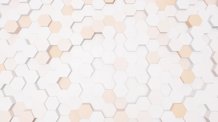 Leinwandbilder - Realistic abstract honeycomb background. 3d rendering.