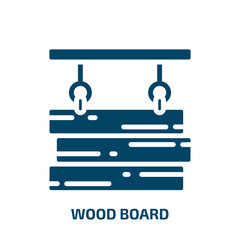 Poster - wood board icon from nature collection. Filled wood board, wood, board glyph icons isolated on white background. Black vector wood board sign, symbol for web design and mobile apps