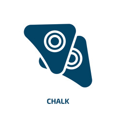 Poster - chalk icon from sew collection. Filled chalk, education, draw glyph icons isolated on white background. Black vector chalk sign, symbol for web design and mobile apps