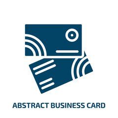 Poster - abstract business card icon from other collection. Filled abstract business card, template, company glyph icons isolated on white background. Black vector abstract business card sign, symbol for web