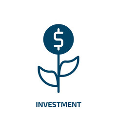 Poster - investment icon from success collection. Filled investment, business, money glyph icons isolated on white background. Black vector investment sign, symbol for web design and mobile apps