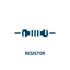 Poster - resistor icon from technology collection. Filled resistor, engineering, capacitor glyph icons isolated on white background. Black vector resistor sign, symbol for web design and mobile apps