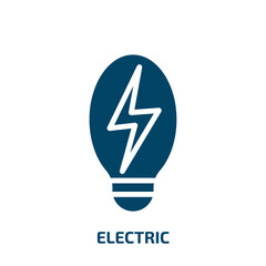 Poster - electric icon from technology collection. Filled electric, collection, energy glyph icons isolated on white background. Black vector electric sign, symbol for web design and mobile apps