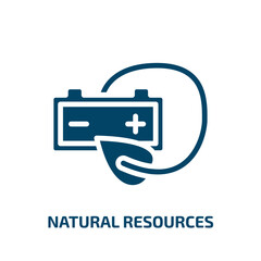 Poster - natural resources icon from technology collection. Filled natural resources, ecology, nature glyph icons isolated on white background. Black vector natural resources sign, symbol for web design and