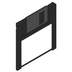 Poster - 3D rendering illustration of a floppy disk