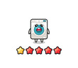 © heriyusuf - the illustration of customer bad rating, washing machine cute character with 1 star